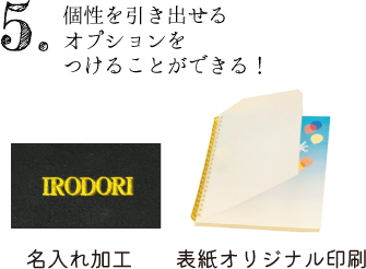 5.個性を引き出せるオプションをつけることができる！